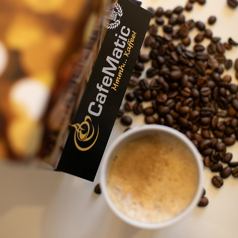 Cafematic Claim von oben gesehen